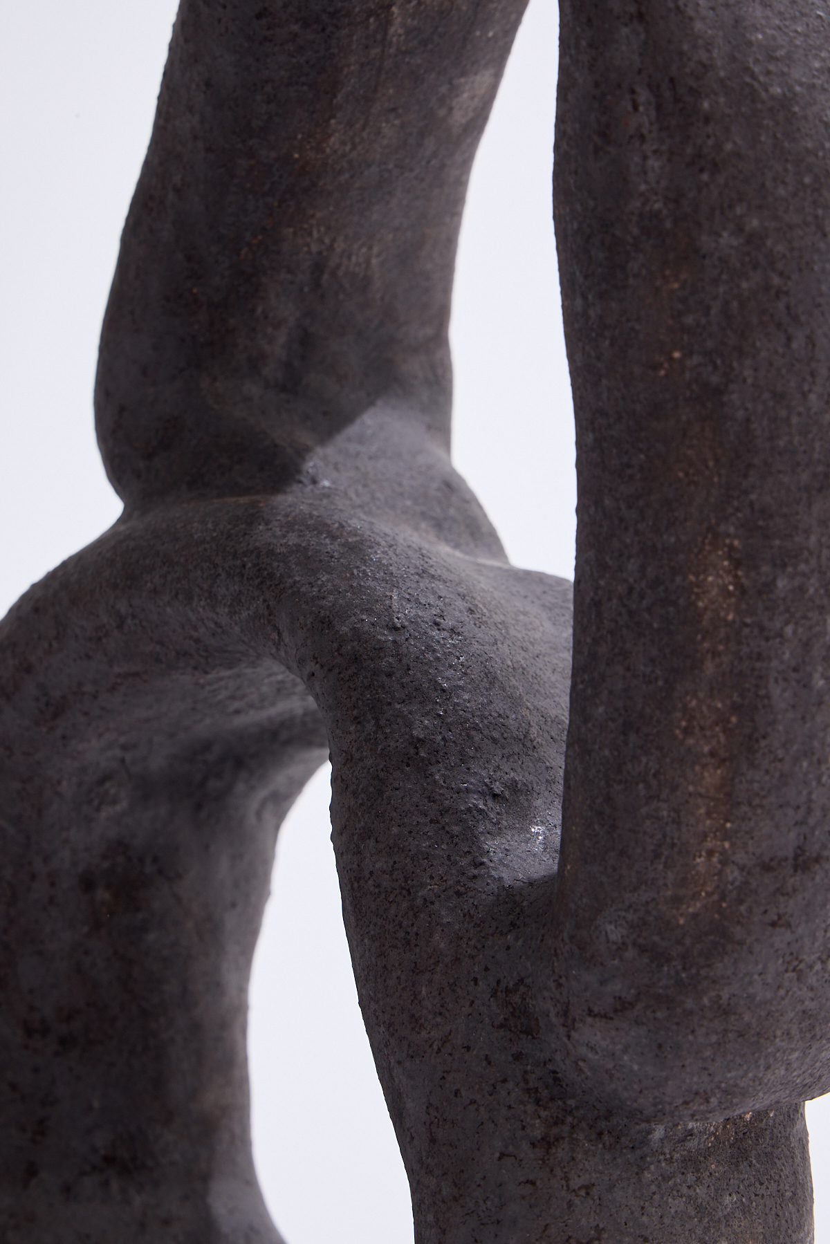 Body Study ceramic sculpture by oneg - glazed ceramic exploring human body symmetry and totemic form